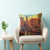 アムステルダム運河ハウスバンゴッホスタイル クッション (椅子)