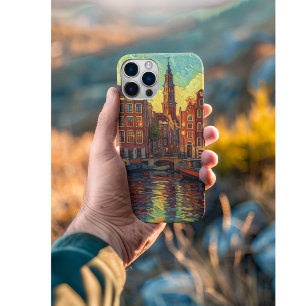 アムステルダム運河ハウスバンゴッホスタイル iPhone 11 ケース