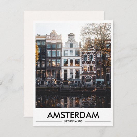 アムステルダム運河フォトポストカード ポストカード (正面/裏面)