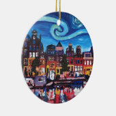 アムステルダム運河上の星明かりの夜 セラミックオーナメント (右)