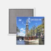 アムステルダム運河冷蔵庫用マグネットバイベルベットエスケープ マグネット (正面/裏面)