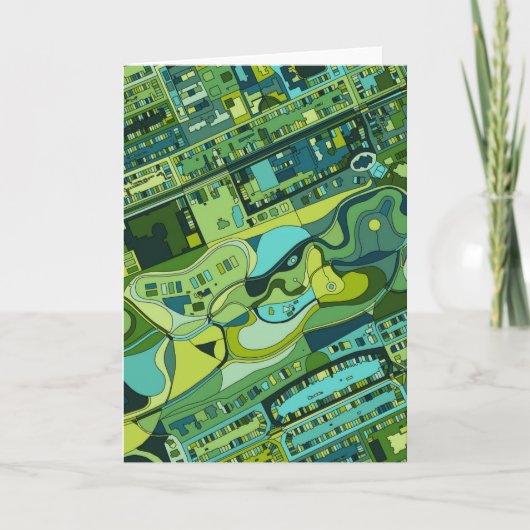 アムステルダム都市構造の地図 カード (正面)