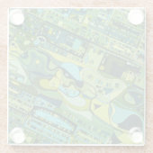 アムステルダム都市構造の地図 ガラスコースター (裏面)