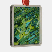 アムステルダム都市構造の地図 メタルオーナメント (右)