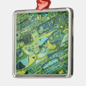 アムステルダム都市構造の地図 メタルオーナメント (左)