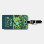 アムステルダム都市構造の地図 ラゲッジタグ (正面横)