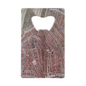 アムステルダム1652年のレプリカ都市地図 クレジットカード栓抜き (正面)