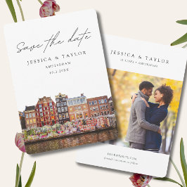 アムステルダム ウェディング フラワーマーケット セーブ・ザ・デート 招待状