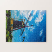 アムステルダム・オランダの風車。 ジグソーパズル (横)