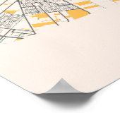 アムステルダム – オランダズチョークシティマップ ポスター (角)