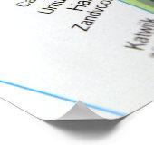 アムステルダム、オランダマップ ポスター (角)