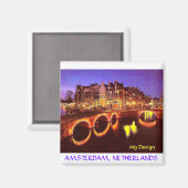 アムステルダム、オランダ- カスタマイズ マグネット (正面/裏面)