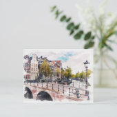 アムステルダム、オランダ シーズンポストカード (スタンド正面)