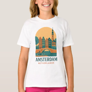 アムステルダム オランダ トラベル Tシャツ ヴィンテージ