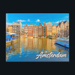 アムステルダム、オランダ ポストカード<br><div class="desc">オランダのアムステルダムの美しく象徴的な街の写真を掲載。このハガキは友人や家族、同僚に最適だ。</div>