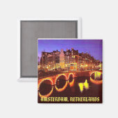 アムステルダム、オランダ マグネット (正面/裏面)