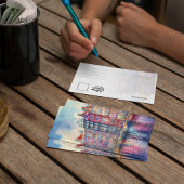 アムステルダム オランダ 水彩画 招待状