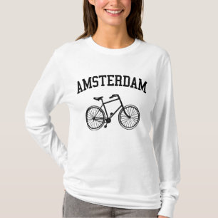 アムステルダム - オランダ 自転車 オランダ プレゼント Tシャツ