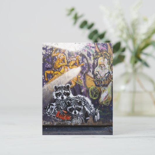 アムステルダム　グラフィティ　ストリートアート　Ｎｏ．１　－　ラッコ ポストカード (スタンド正面)