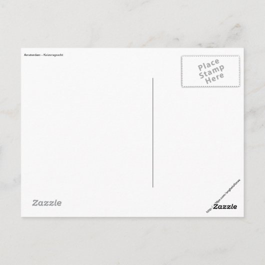 アムステルダム ケイザースグラハト(郵便ハガキ) ポストカード (裏面)
