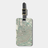 アムステルダム，ザオランダ・アンティークシティプランマップ ラゲッジタグ (正面縦)