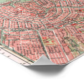 アムステルダム，シティマップ，ヴィンテージのポスター ポスター (角)