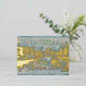 アムステルダム、シリーズから訪問… 箔シーズンポストカード (立ち正面)