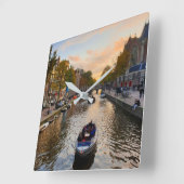 アムステルダム スクエア壁時計 (傾斜)