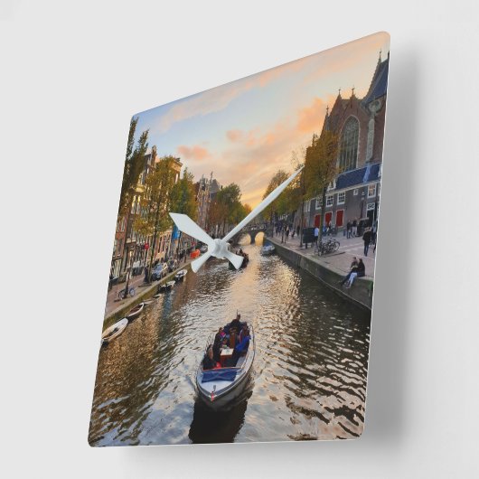 アムステルダム スクエア壁時計 (傾斜)