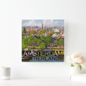 アムステルダム スクエア壁時計 (ホーム)