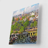 アムステルダム スクエア壁時計 (傾斜)