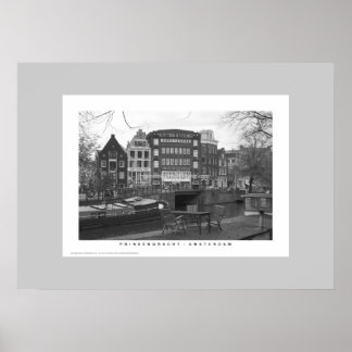 アムステルダム – プリンセングラクト運河の家 ポスター