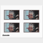 アムステルダム – ライツェストラットキーザースグラハット 長方形シール (シート)