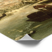 アムステルダム,冬のシーン, 17世紀 ポスター (角)