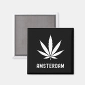 アムステルダム 大麻 マリファナ 葉っぱ 旅行 休暇  マグネット (正面/裏面)