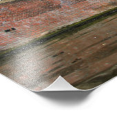 アムステルダム、運河、木製シューボート フォトプリント            (角)