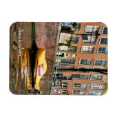 アムステルダム、運河、木靴船 マグネット (横)