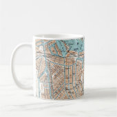 アムステルダム(1905年)のヴィンテージの地図 コーヒーマグカップ (左)