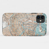 アムステルダム(1905年)のヴィンテージの地図 Case-Mate iPhoneケース (裏面(横))
