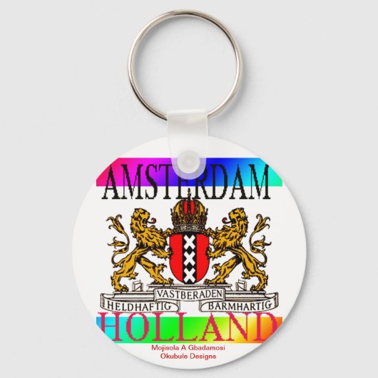 アムステルダムHOLLAND KEYCHAIN@MOJISOLA A GBADAMOSI OK キーホルダー (正面)