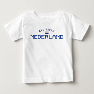 アムステ動揺してルダムネダーランド(オランダ) ベビーTシャツ