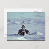 アムチッカ島の冬のWW II教会 ポストカード (正面/裏面)