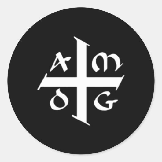 アムドアドマジョレムデイグロリアムスモールイエズスコンクロス ラウンドシール (正面)