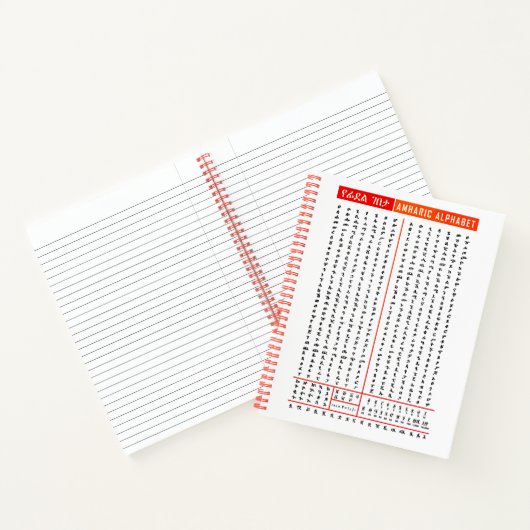 アムハラ書病の練習 ノートブック (内部)