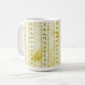 アムハラ語 フィデル 古羊皮紙 コーヒーマグカップ (正面左)