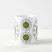 アムハリック·ナンバーズ&タイム·エチオピア·金ゴールド·スター コーヒーマグカップ (中央)