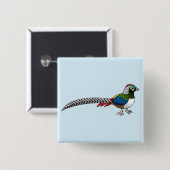 アムハーストPheasant女性 缶バッジ (正面&裏面)