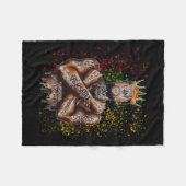 アムブラックマンと私はキングブラックヒストリアフリカM フリースブランケット (正面(横))