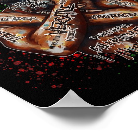 アムブラックマンと私はキングブラックヒストリアフリカM ポスター (角)