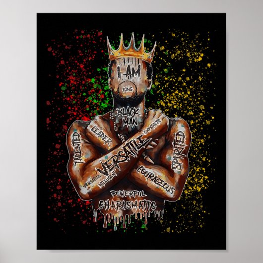 アムブラックマンと私はキングブラックヒストリアフリカM ポスター (正面)